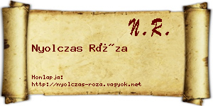 Nyolczas Róza névjegykártya
